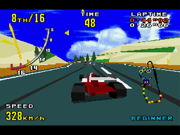 Virtua Racing sur Megadrive - En course