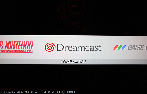 Installation RetroPie : Affichage Dreamcast disponible