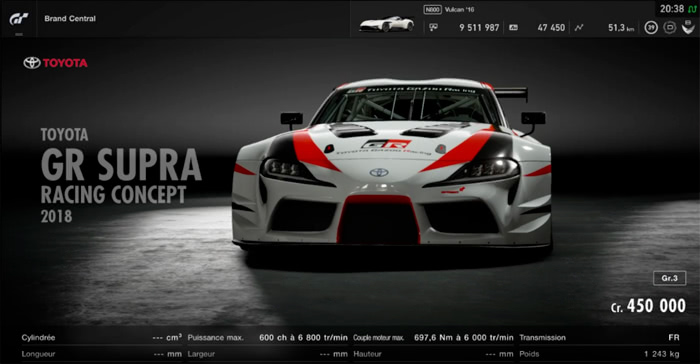 GT Sport apporte la Toyota GR Supra Racing Concept