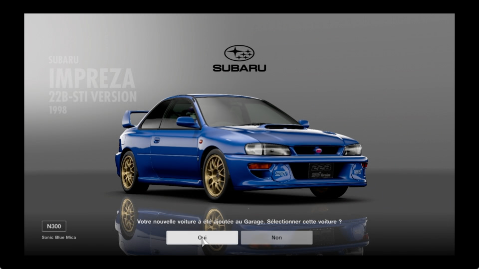 GT Sport : Subaru 22B Sti