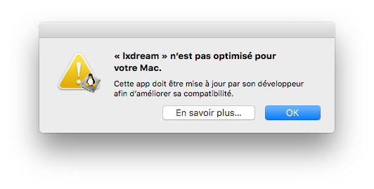 macOS : Application non optimisée pour 32 bits