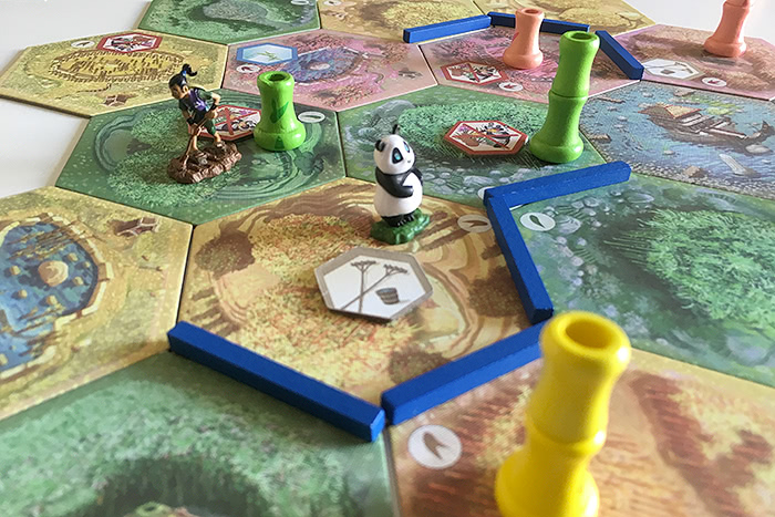 Jeu de société : Takenoko - Le panda et le jardinier en action