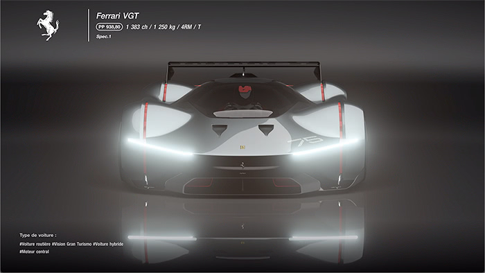 GT7 - Mise à jour 1.27 - Ferrari VGT